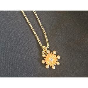 Maje Fine Gold Plated Snowflake Necklace 18"-20" New $125